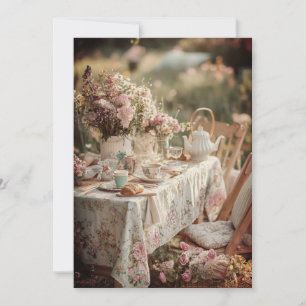 Afternoon Tea & Tiny Toes Sprinkle   Spitzenmuster Einladung