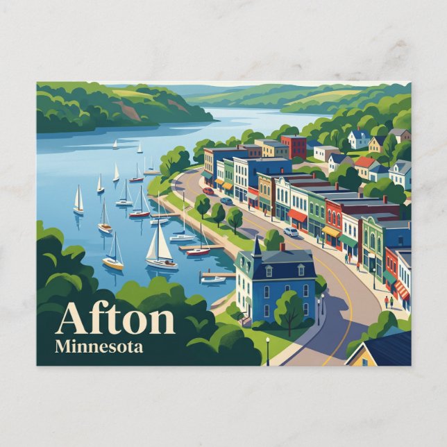Afton USA Postkarte (Vorderseite)