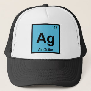 Ag - Air Guitar Music Chemistry Periodic Table Truckerkappe