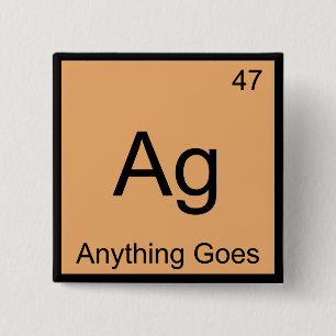Ag - Alles geht in das Symbol für chemische Elemen Button