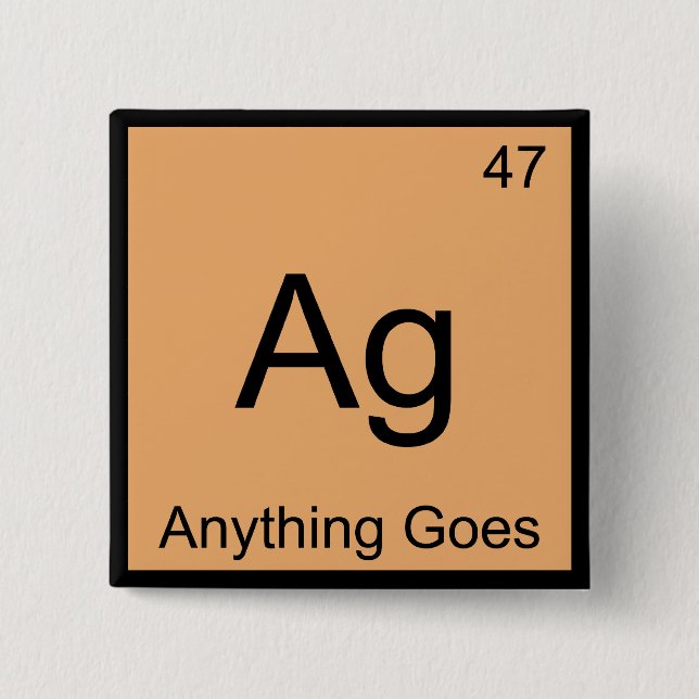 Ag - Alles geht in das Symbol für chemische Elemen Button (Vorderseite)