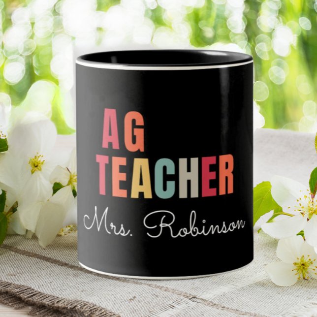 AG Lehrer Landwirtschaft Personalisiert Zweifarbige Tasse (Von Creator hochgeladen)