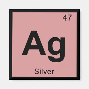 Ag - Silver Chemistry Periodic Table Symbol Magnet