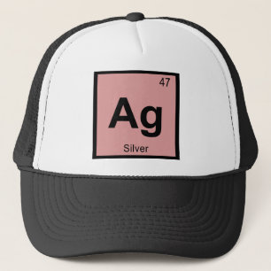 Ag - Silver Chemistry Periodisches Tabellensymbol Truckerkappe
