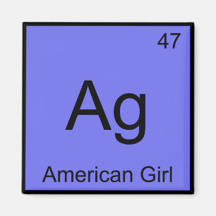 Ag - Symbol-T-Shirt für amerikanische Girl Chemist Magnet