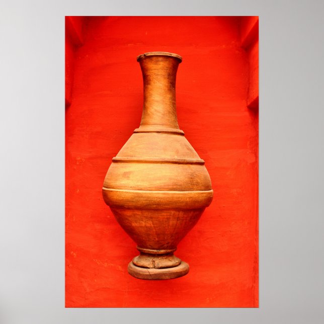 Agadir morocco medina wood vase jar volksislamic b poster (Vorne)