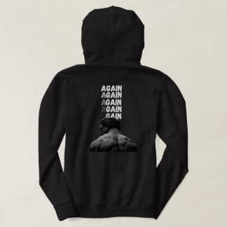 AGAIN Fitness-Motivation Rückendruck Fitness Hoodie