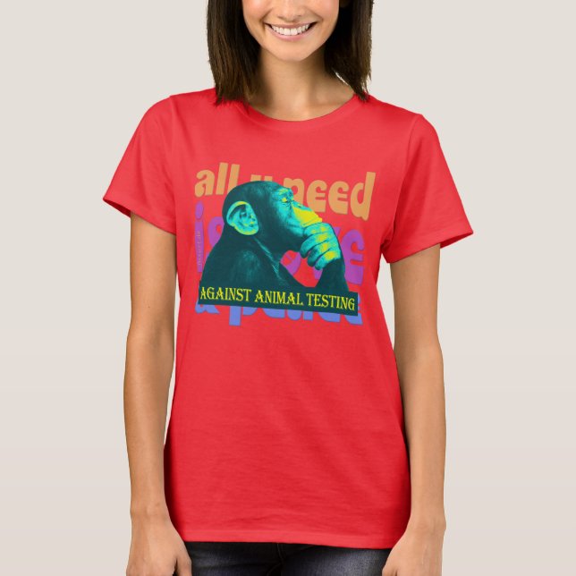 AGAINST ANIMAL TESTING - 02w T-Shirt (Vorderseite)