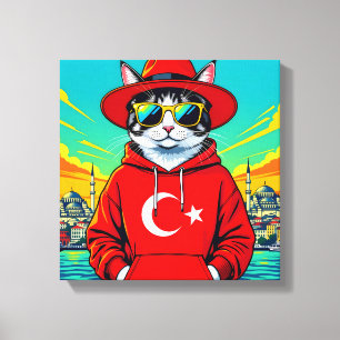 ÄGÄISCHE KATZE-GROSSSTADTKATZE 2 LEINWANDDRUCK