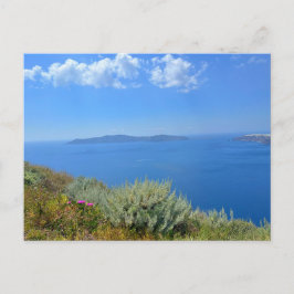 Ägäische Meeresküste Santorini Griechenland Postkarte