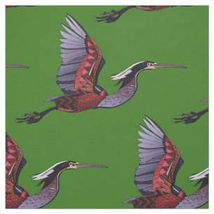 Agami Heron grüner Stoff