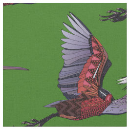 Agami Heron grüner Stoff