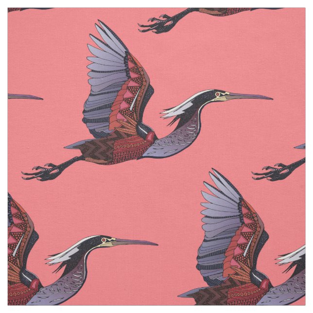 Agami heron Wassermelone Stoff (Muster)