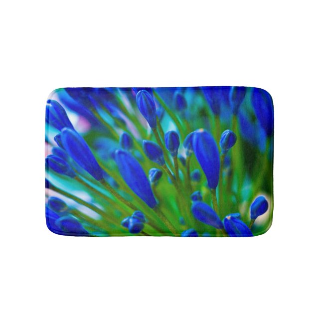 Agapanthus blue Blume Badematte (Vorderseite)