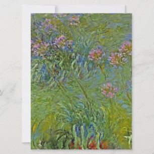 Agapanthus-Blumen (von Claude Monet) Karte