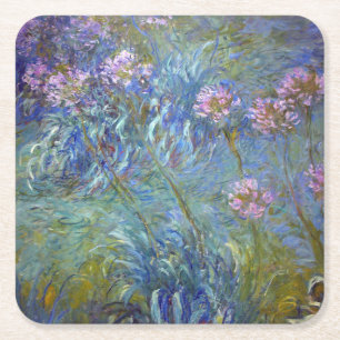 Agapanthus, Monet Rechteckiger Pappuntersetzer