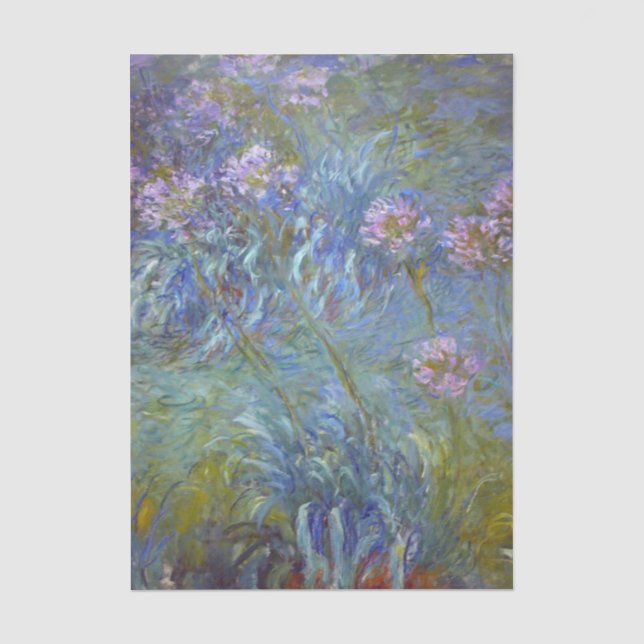 Agapanthus von Claude Monet Seidenpapier (Vorderseite)