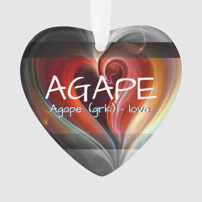 Agape - Das Herz der Liebe Ornament (Vorderseite)