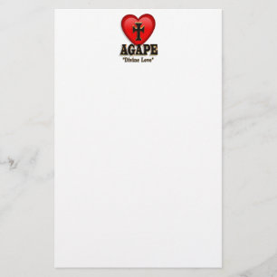Agape Herzsymbol für Gottes göttliche Liebe Briefpapier
