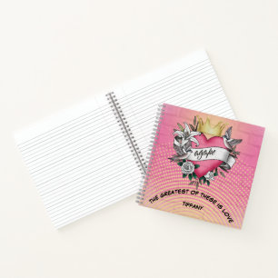 Agape-Liebe-Tattoo-Graffiti  Notizbuch