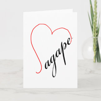 Agape (schwarz) Note Card Karte