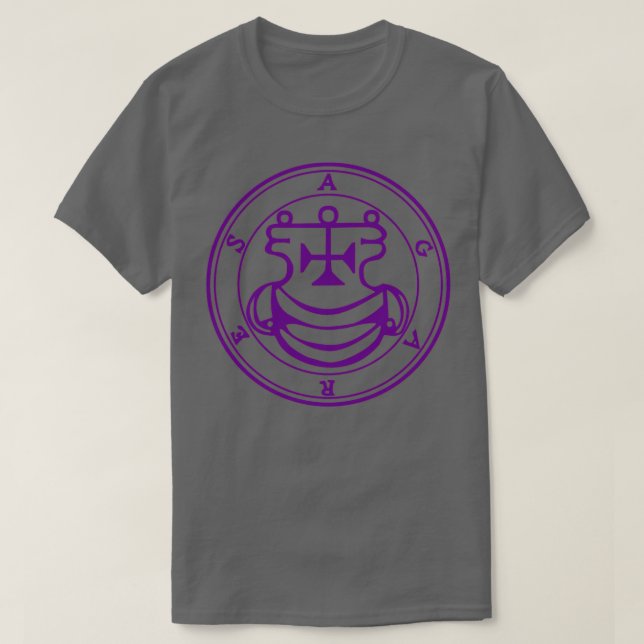 Agares Sigil unterrichtet Sprachen Lila T-Shirt (Design vorne)