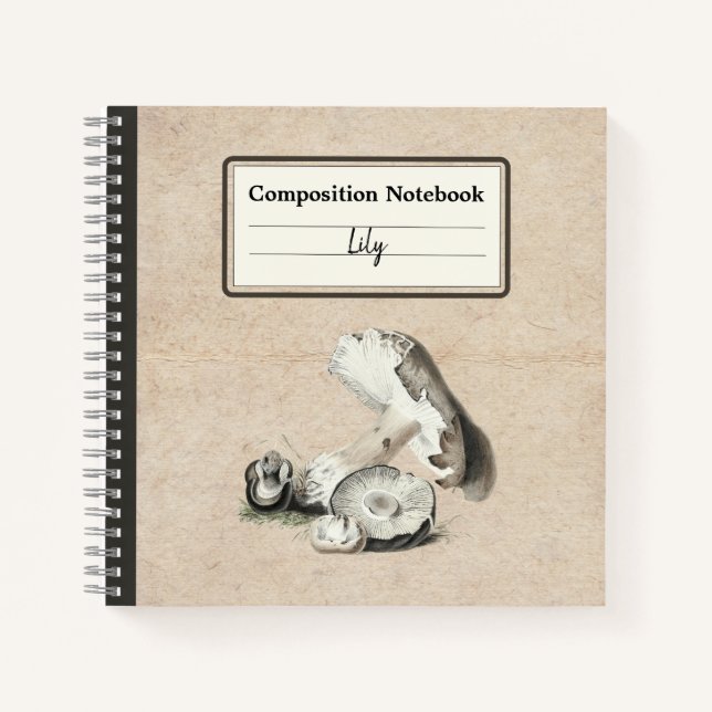 Agaricus Augustus Mushroom Personalisiert Comp Notizbuch (Vorderseite)