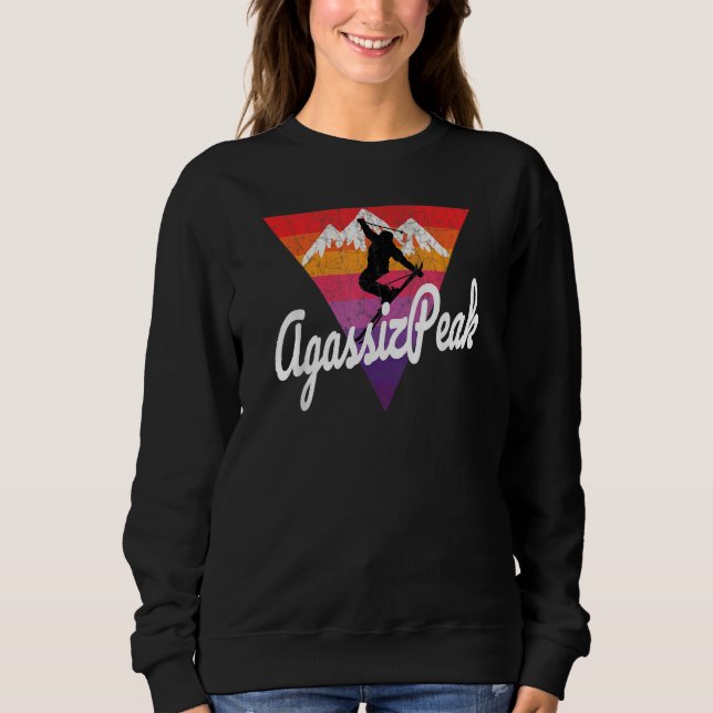 Agassiz Peak Arizona 80s 90s Era Skier Agassiz Ret Sweatshirt (Vorderseite)