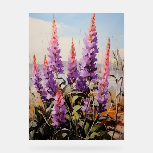 Agastache - Impasto Floral Acrylschild (Vorderseite)