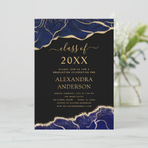 Agate Abschluss Class of 2022 Navy Blue Einladung