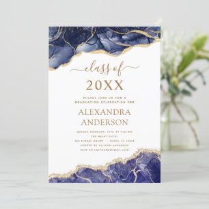 Agate Abschluss Class of 2022 Navy Blue Einladung
