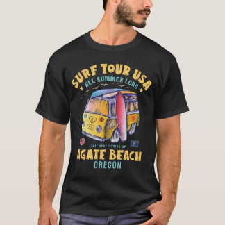 Agate Beach Oregon Surf Tour USA Surfing T-Shirt