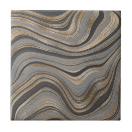 Agate Black Gold graue flüssige Marmor modern Fliese