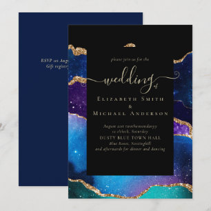 AGATE Blue Lila Gold Hochzeitbudget