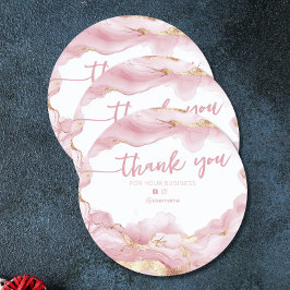 Agate Business Branding Vielen Dank Karte Runder Aufkleber