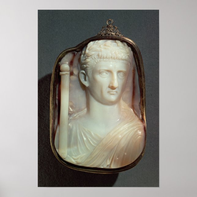 Agate Cameo trägt das Portrait von Claudius Poster (Vorne)