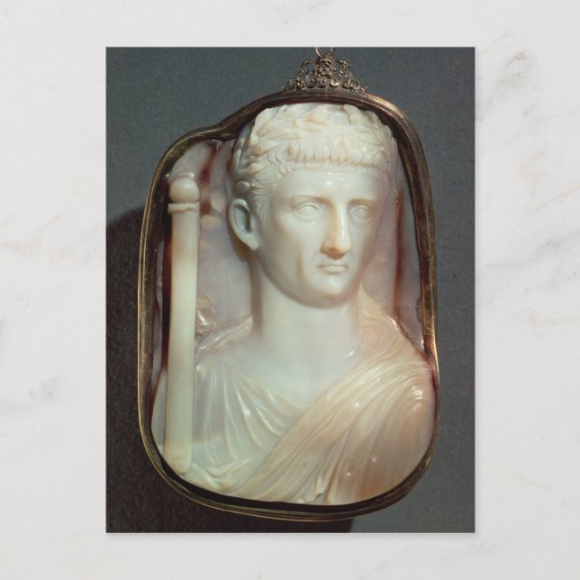 Agate Cameo trägt das Portrait von Claudius Postkarte (Vorderseite)