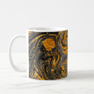 Agate Crystal. Futuristische moderne Suminagashi.  Kaffeetasse