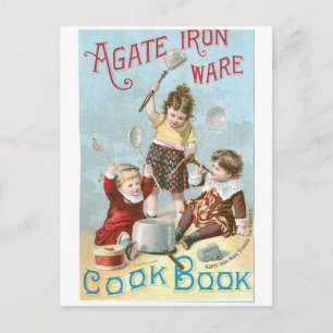 Agate Eisenwaren Vintage-Kochbuch Werbekunst Postkarte