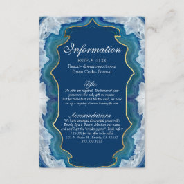 Agate Elegant Hübsch Blue Aquamarin Geode Informat Begleitkarte