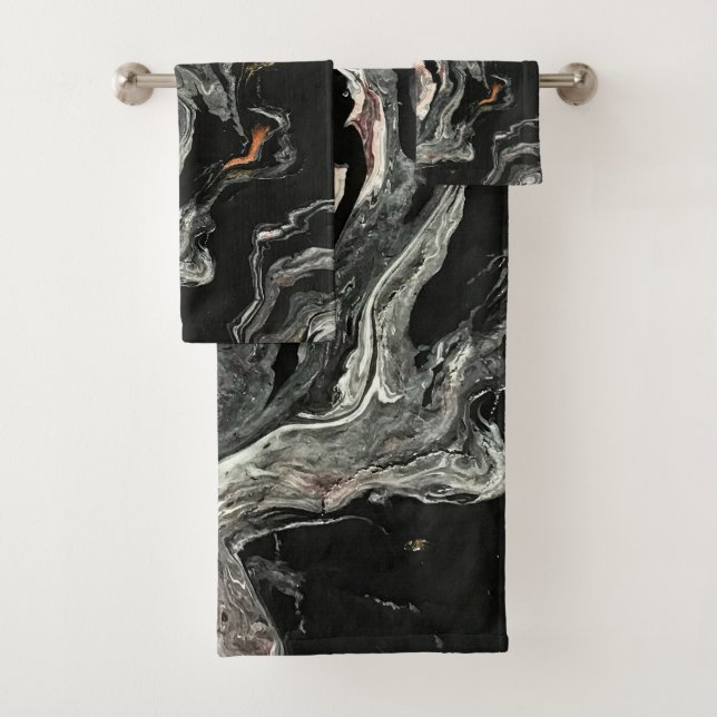 Agate Fluid-Marmor Badhandtuch Set (Insitu)