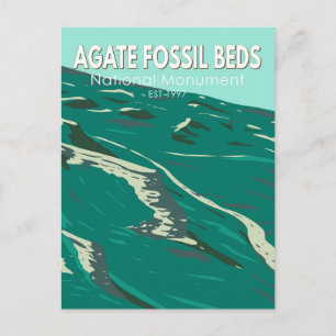 Agate Fossil Beds National Monument Vintage Postkarte