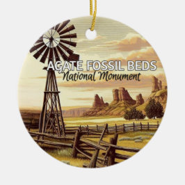 Agate Fossil Beds Nationales Denkmal Weihnachten Keramik Ornament