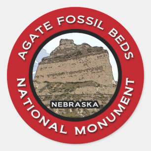 Agate Fossil Beds Nationales Monument Runder Aufkleber