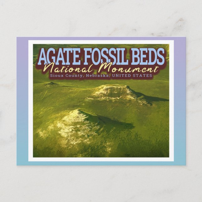 AGATE FOSSIL BETTEN NATIONAL MONUMENT - NEBRASKA U POSTKARTE (Vorderseite)