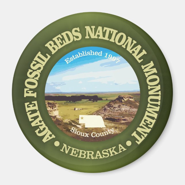 Agate Fossil Betten (NM) Magnet (Vorne)