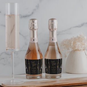 Agate Geode Black Gold Dark Save the Date