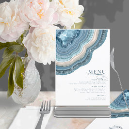 Agate Geode Glitzer Wedding Dusty Blue ID647