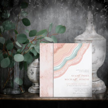 Agate Geode Glitzer Wedding Rose Gold ID647