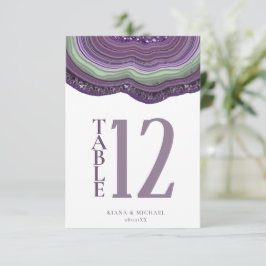 Agate Geode Glitzer Wedding Violet ID647 Einladung